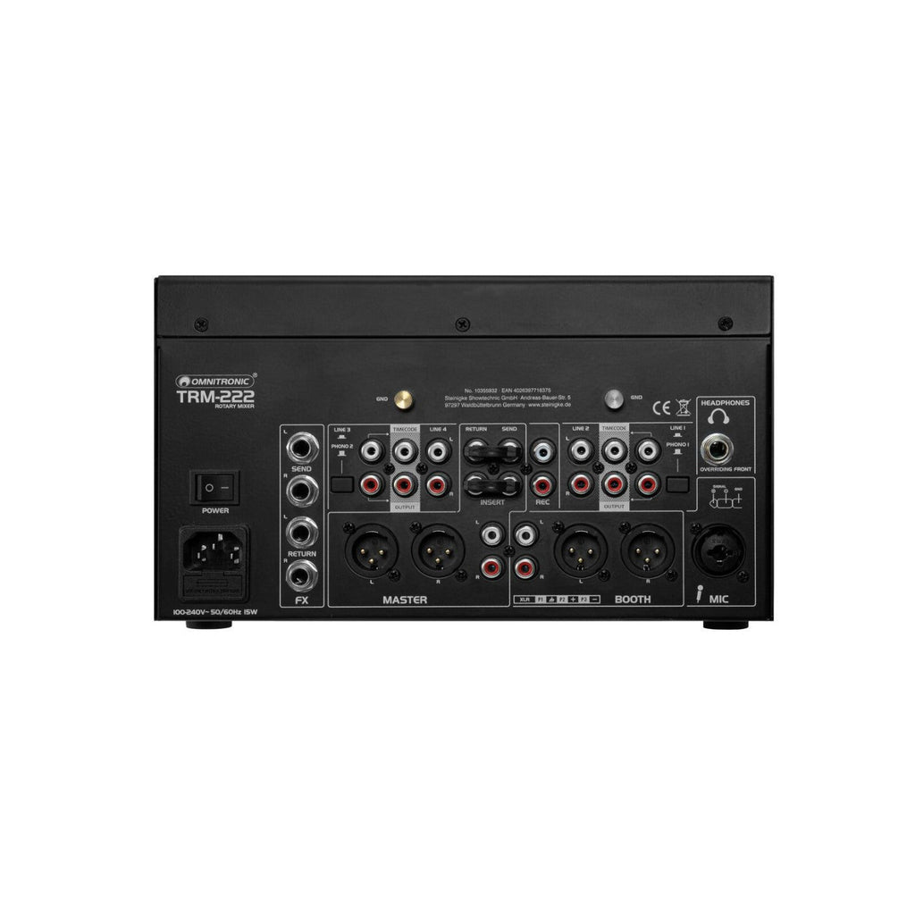 TRM-222 Omnitronic 2-kanaals Rotary DJ Mixer