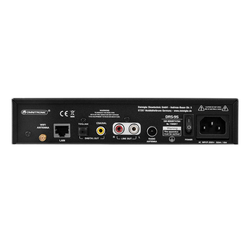 DRS-95 Omnitronic Internetradio met DAB+ en Bluetooth
