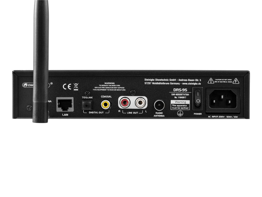 DRS-95 Omnitronic Internetradio met DAB+ en Bluetooth