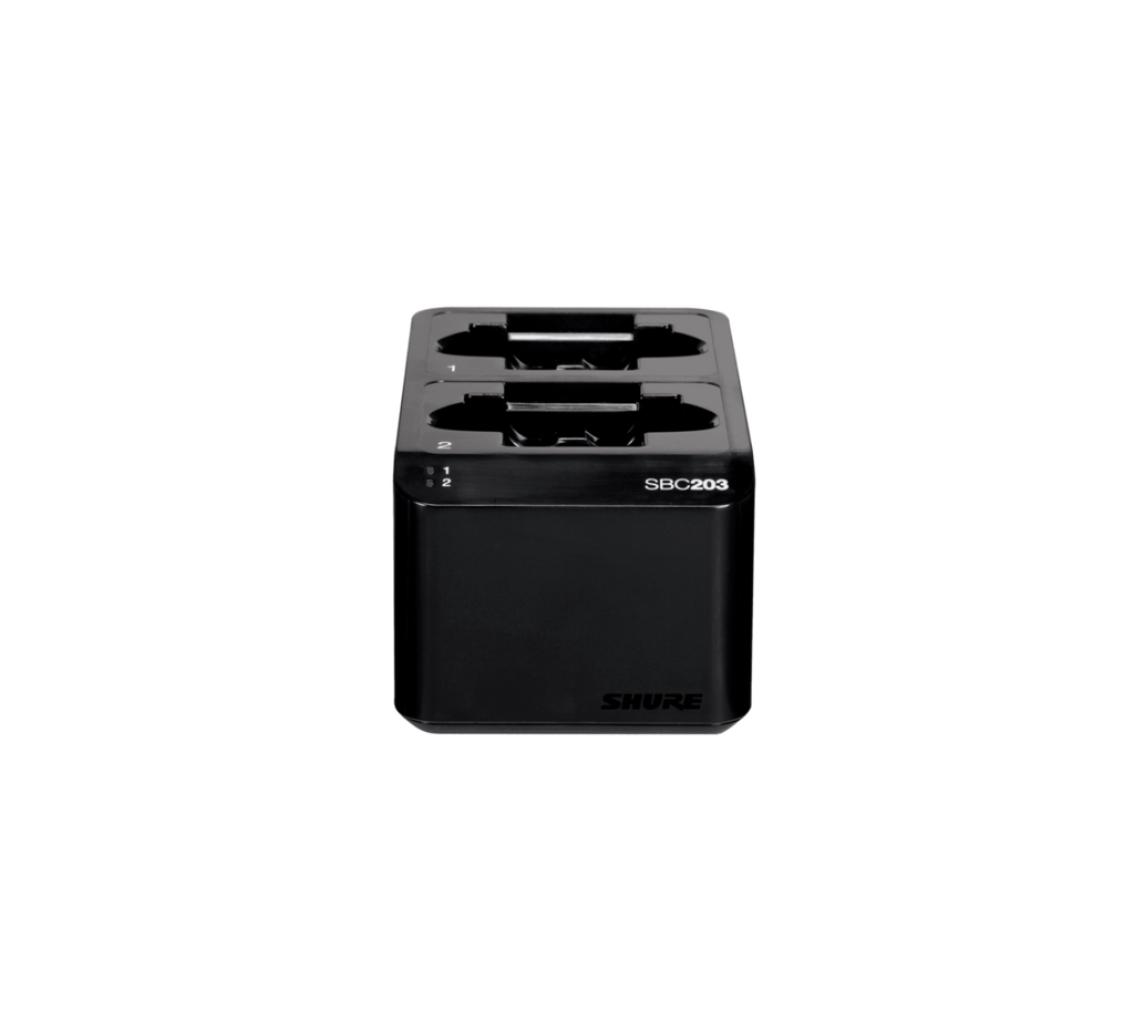SBC203 Shure Dubbel Laadstation voor 2 SB903 Lithium-ionbatterij