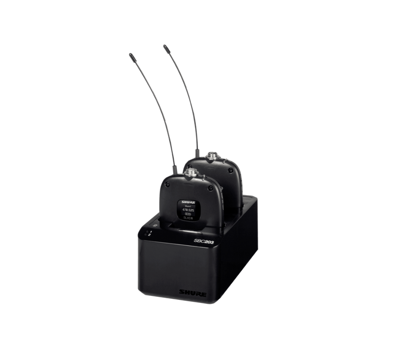 SBC203 Shure Dubbel Laadstation voor 2 SB903 Lithium-ionbatterij