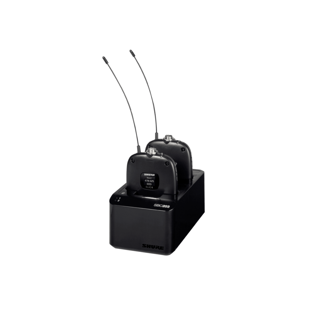 SBC203 Shure Dubbel Laadstation voor 2 SB903 Lithium-ionbatterij