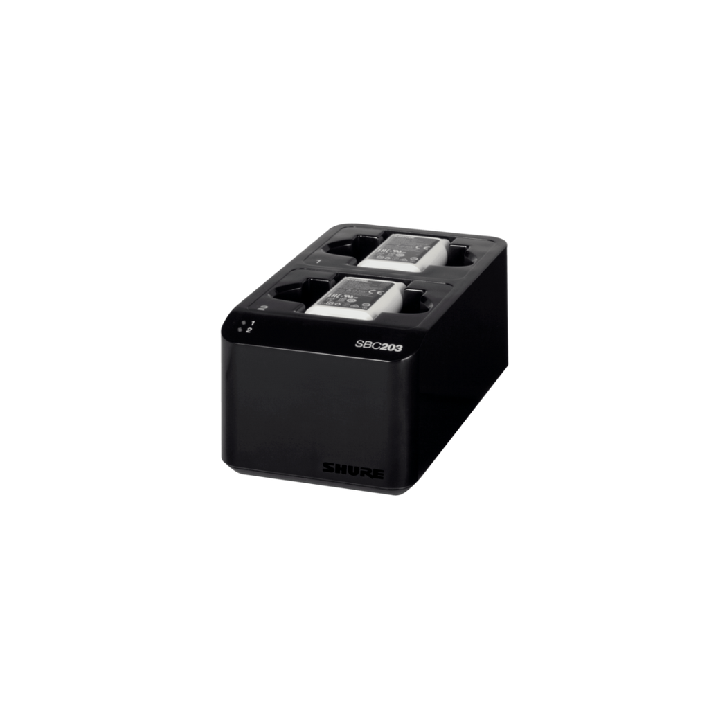 SBC203 Shure Dubbel Laadstation voor 2 SB903 Lithium-ionbatterij