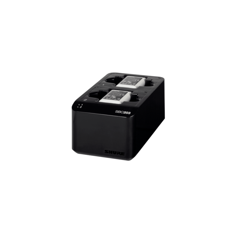 SBC203 Shure Dubbel Laadstation voor 2 SB903 Lithium-ionbatterij