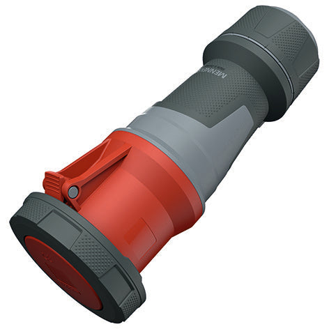 CEE KOPPELSTEKKER ROOD 125A 5P. SCHROEFAANSL RUBBER  MENNEKE