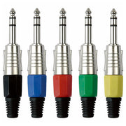 DAP JACKPLUG 6.3 STEREO NIKKEL WITH BLUE ENDCAP
