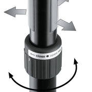 21367 K&amp;M Tussenpaal 89-138 cm met Ring Lock M20 Zwart
