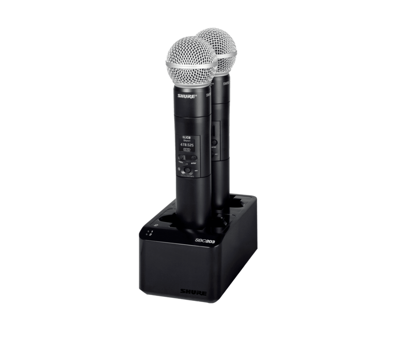 SBC203 Shure Dubbel Laadstation voor 2 SB903 Lithium-ionbatterij
