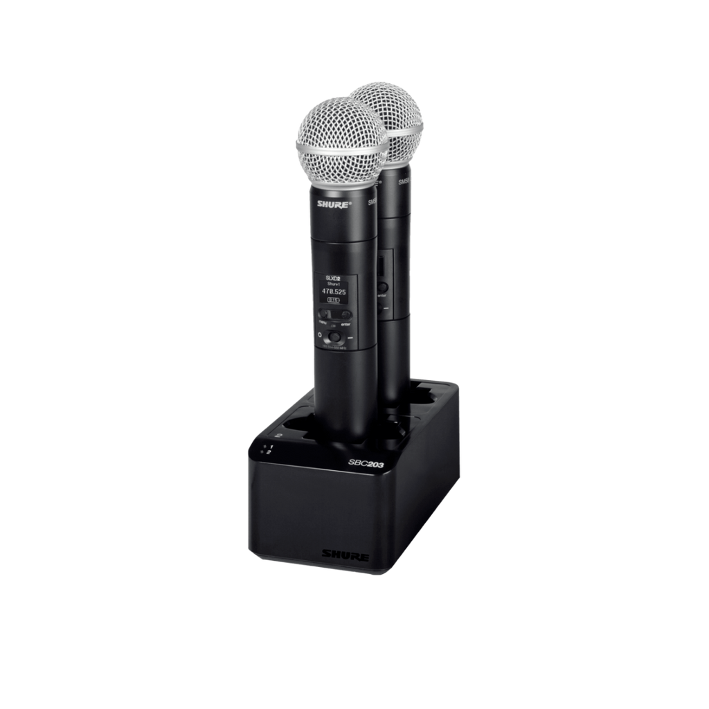 SBC203 Shure Dubbel Laadstation voor 2 SB903 Lithium-ionbatterij