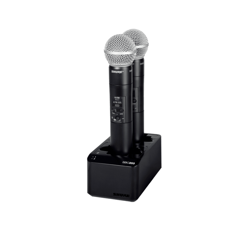 SBC203 Shure Dubbel Laadstation voor 2 SB903 Lithium-ionbatterij