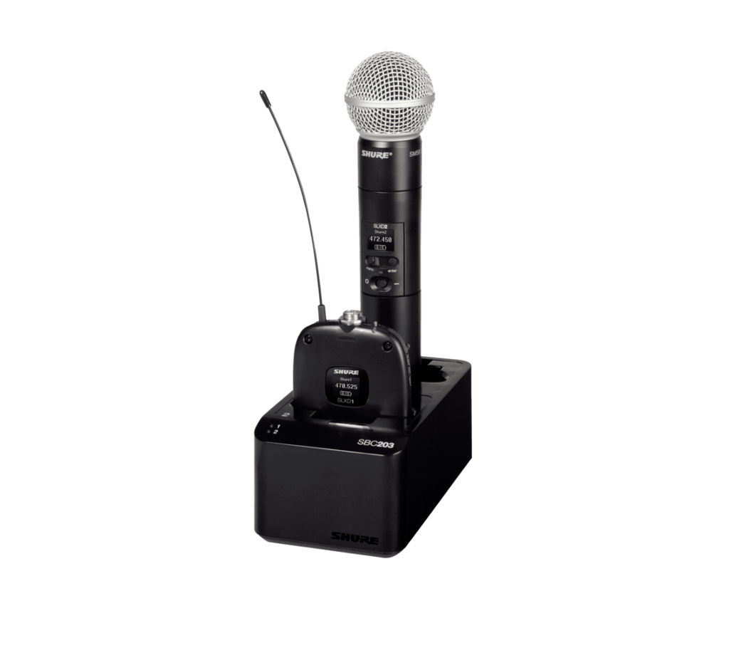SBC203 Shure Dubbel Laadstation voor 2 SB903 Lithium-ionbatterij