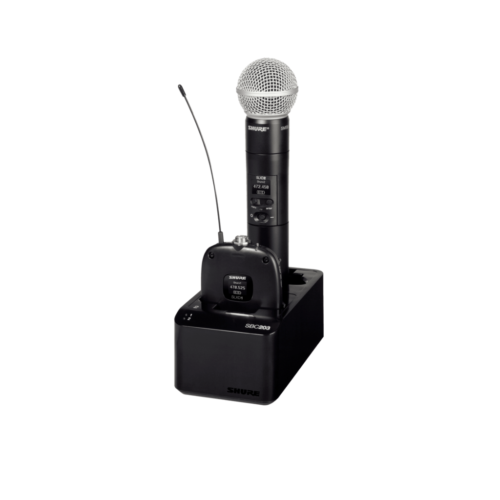 SBC203 Shure Dubbel Laadstation voor 2 SB903 Lithium-ionbatterij