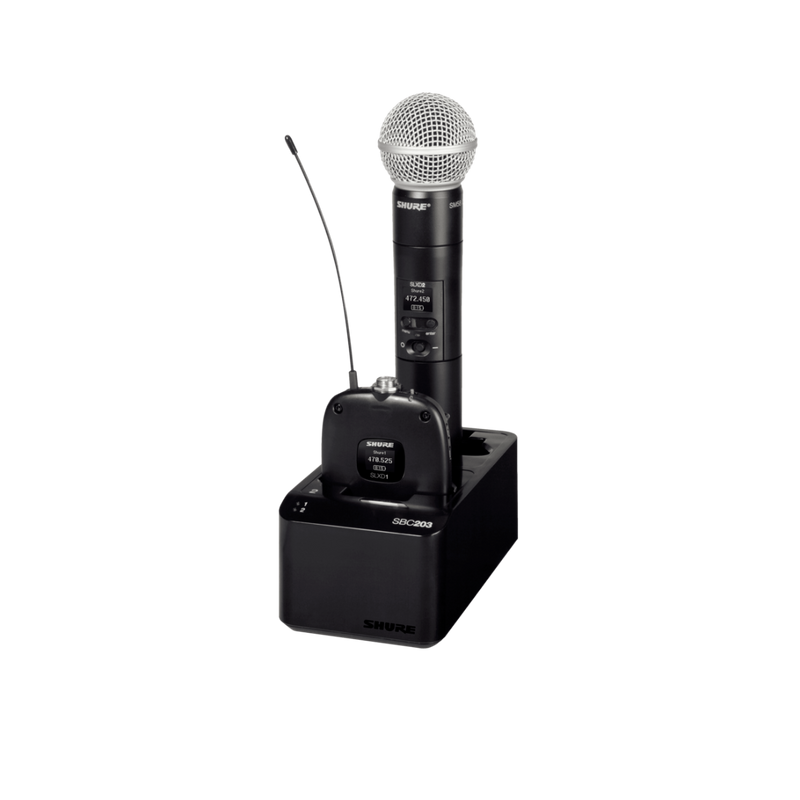 SBC203 Shure Dubbel Laadstation voor 2 SB903 Lithium-ionbatterij