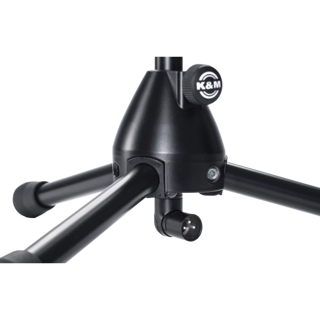 27500 K&amp;M Microfoonstatief met XLR Zwanenhals (Zwart)