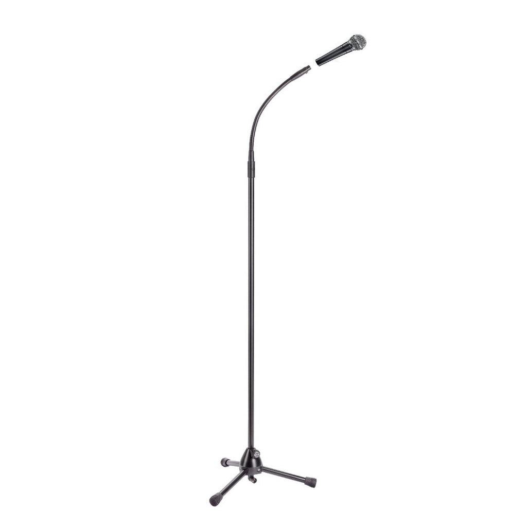 27500 K&amp;M Microfoonstatief met XLR Zwanenhals (Zwart)