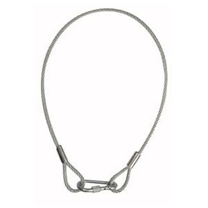SAFETY CABLE 70CM 6MM VBG CERIFIED WITH SAFETY RING.