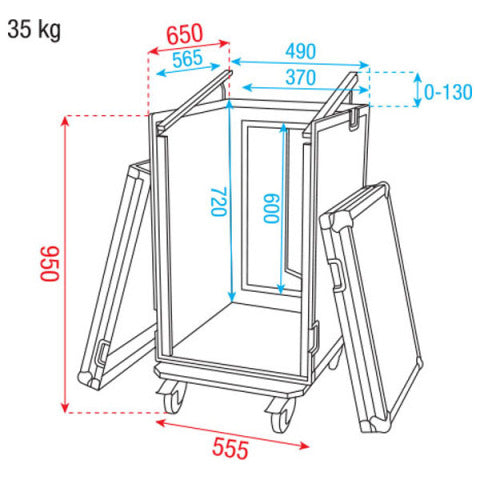 COMBI CASE 16+14U DAP AUDIO