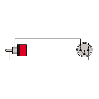ADAPTER XLR MANNELIJK - RCA MANNELIJK BASIC SERIE
