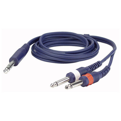 FL34150 DAP 6.3mm Stereo Jack naar 2x 6.3mm Mono Jack (1.5m)