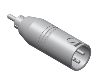 ADAPTER XLR MANNELIJK - RCA MANNELIJK BASIC SERIE