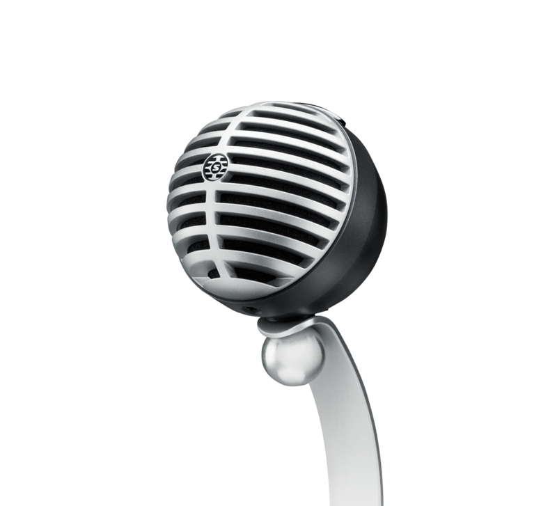 MV5-DIG SHURE IOS & USB MICROFOON ZILVER
