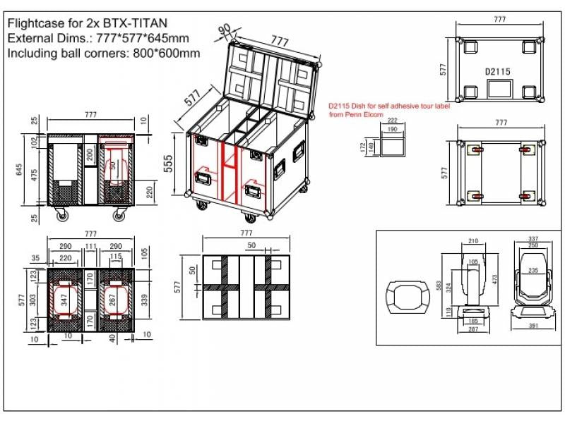 CASE VOOR 2 X BTX-TITAN JV CASES