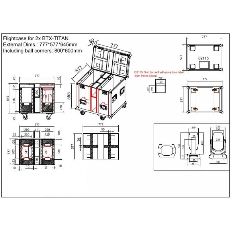 CASE VOOR 2 X BTX-TITAN JV CASES