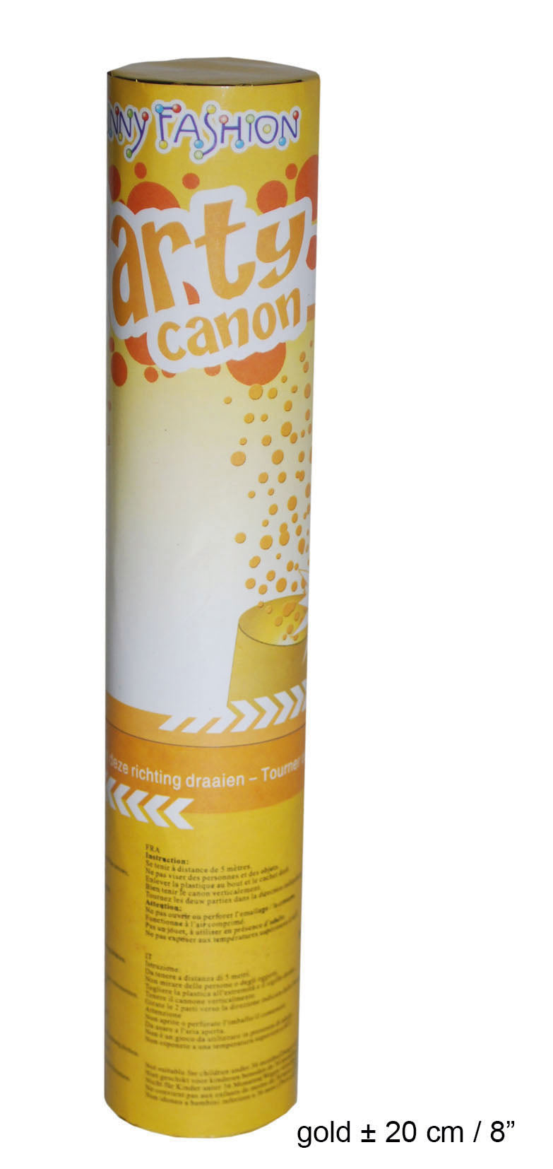 CONFETTI SHOOTER MANUAL 20 CM GOLD STAGE EFFECTS