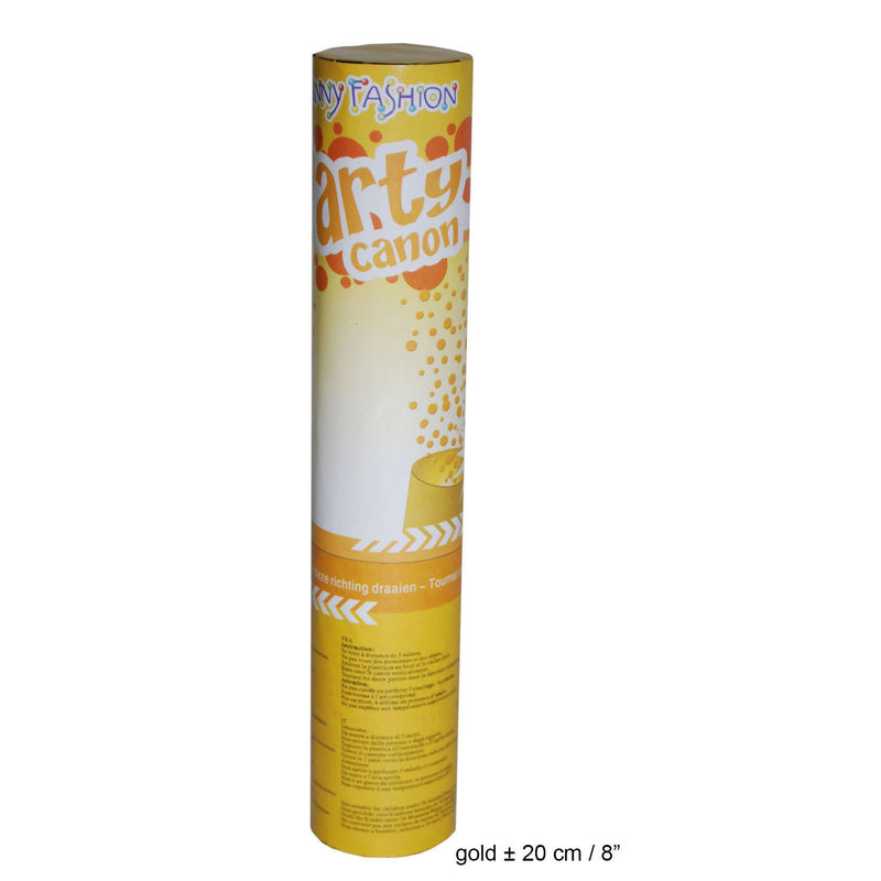 CONFETTI SHOOTER 20CM GOUD