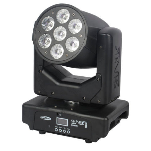 SHARK WASH ONE SHOWTEC 7 x 12W Q6 RGBWA + UV LED MOVINGHEAD