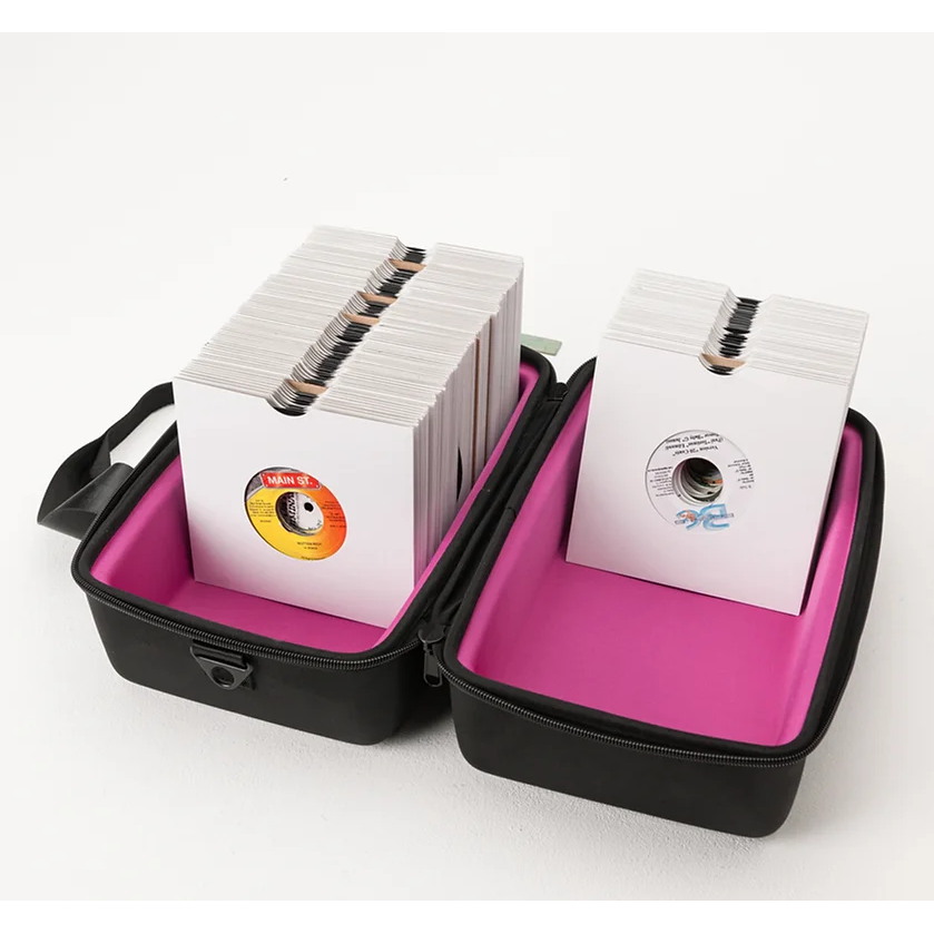 45 SANDWICH TAS MAGMA VOOR 150 x 7" RECORDS ZWART/MAGENTA