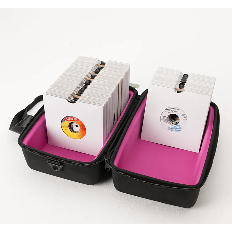 45 SANDWICH TAS MAGMA VOOR 150 x 7" RECORDS ZWART/MAGENTA
