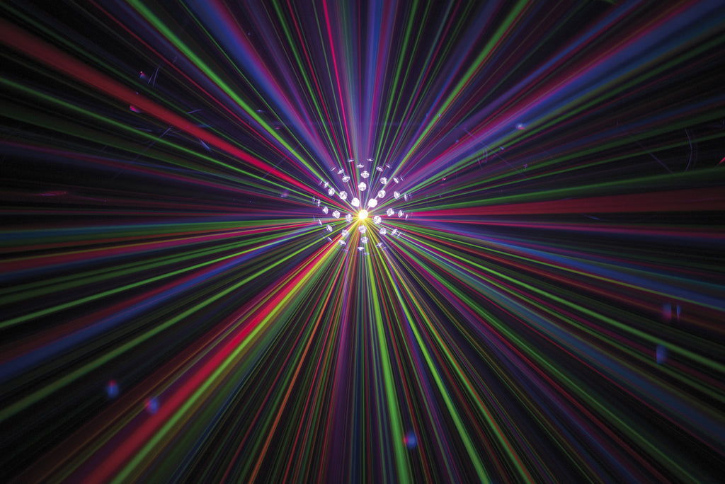 COLORBURST SHOWTEC 5 X 8W RGBW SPIEGELBOLEFFECT + LASER