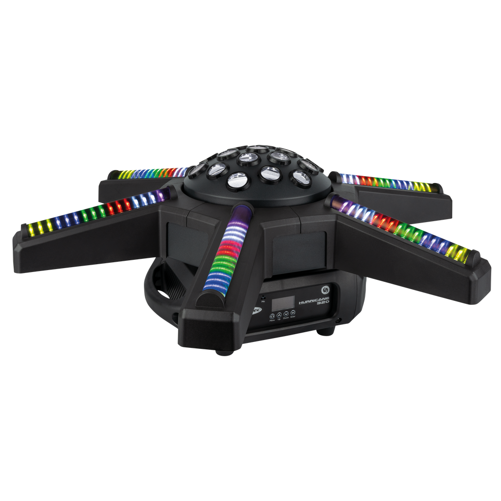 Hurricane 320 Showtec RGBW Moonflowereffect met Roterende Armen