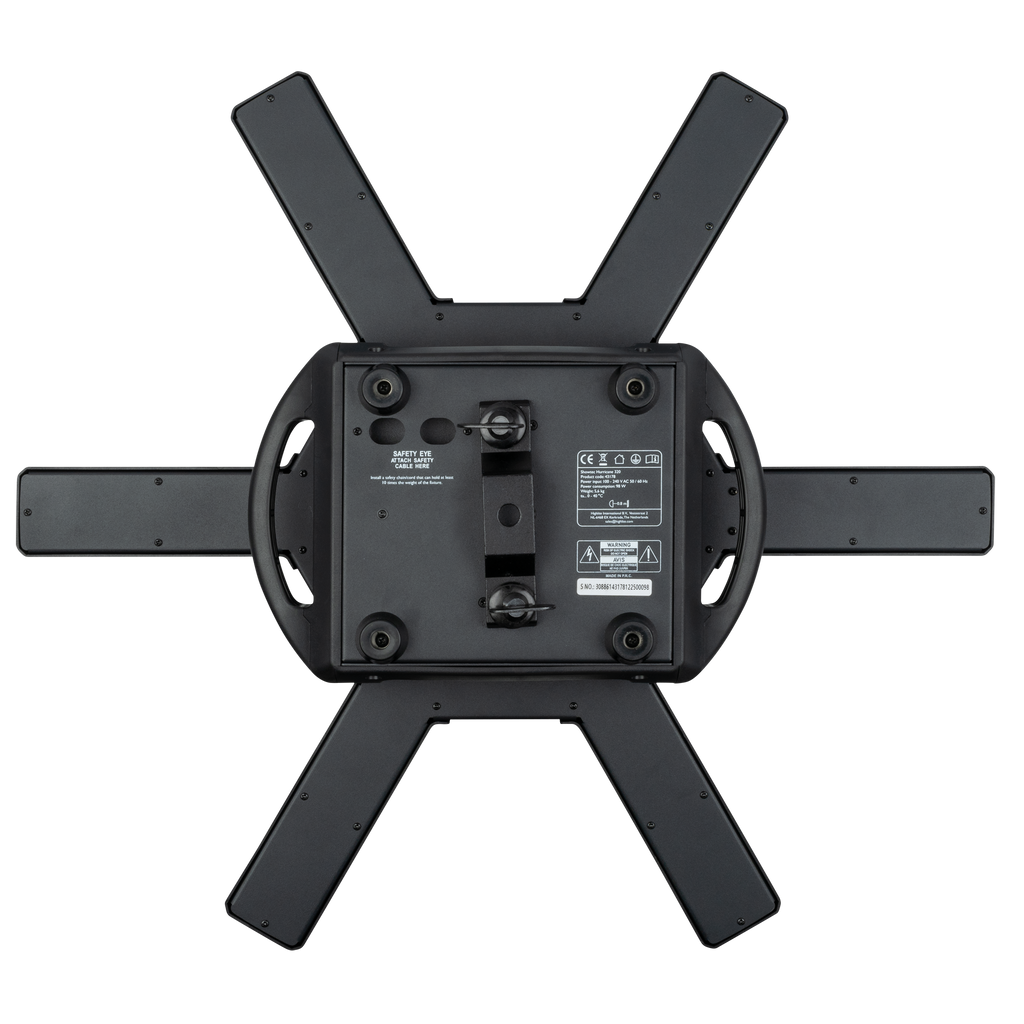 Hurricane 320 Showtec RGBW Moonflowereffect met Roterende Armen