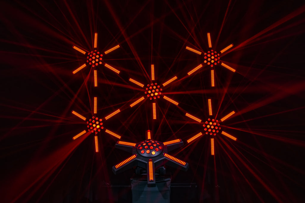 Hurricane 320 Showtec RGBW Moonflowereffect met Roterende Armen