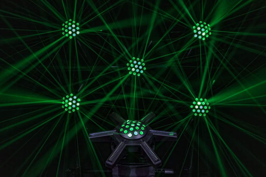 Hurricane 320 Showtec RGBW Moonflowereffect met Roterende Armen