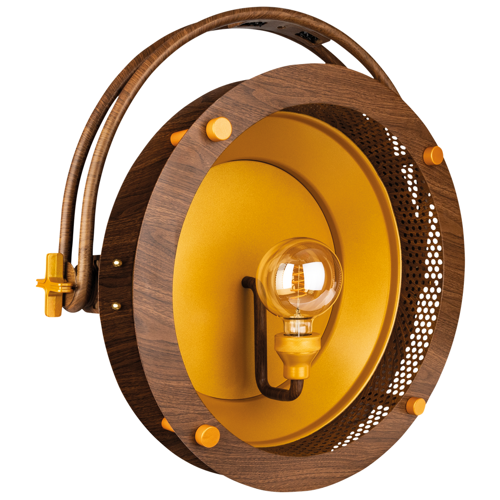 Edison Vintage 1 Showtec Retro Verlichting E27 (Goud/Hout)