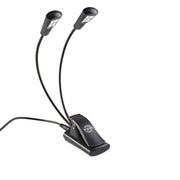 12245 K&amp;M MUSIC LIGHT STAND 2 ARMEN 4 LEDs MET VOEDING