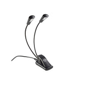 12245 K&amp;M MUSIC LIGHT STAND 2 ARMEN 4 LEDs MET VOEDING