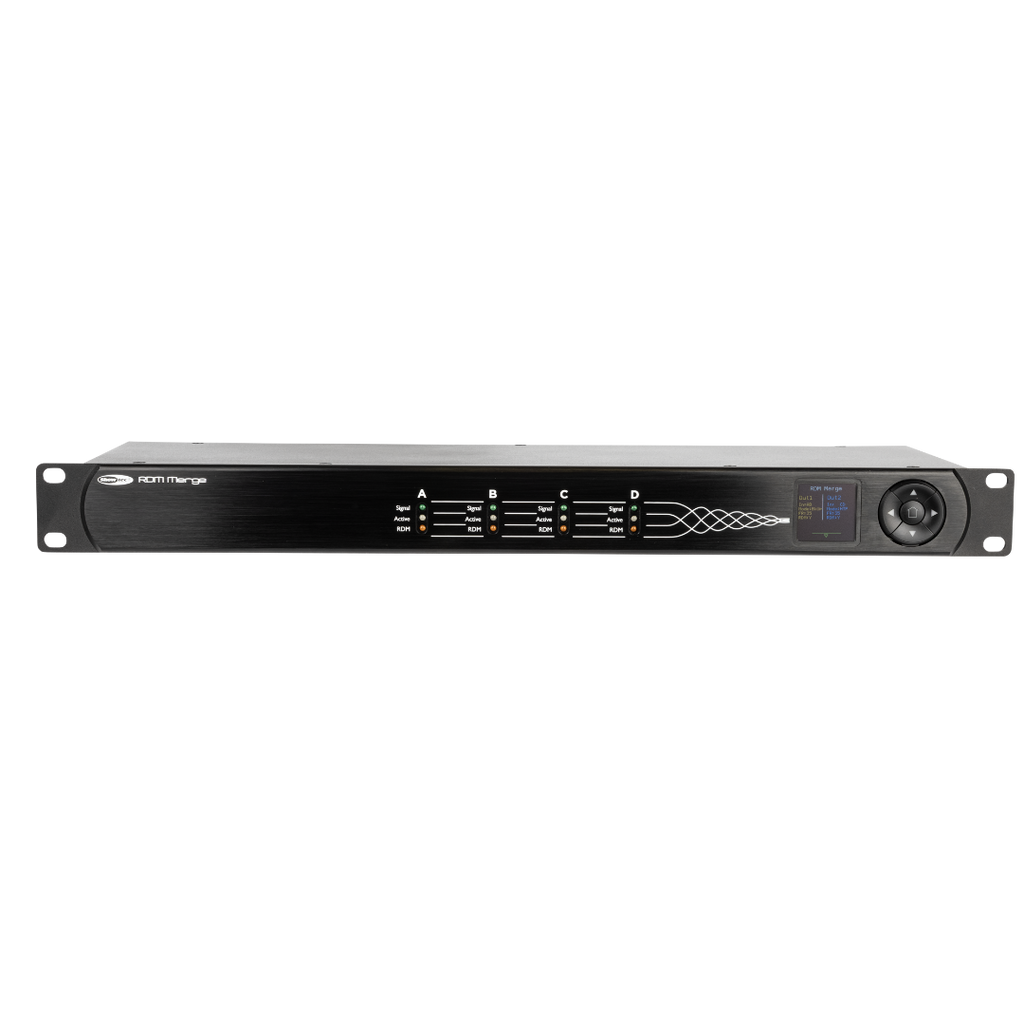 RDM Merge Showtec 4-naar-2-weg DMX-merger met RDM - 3P