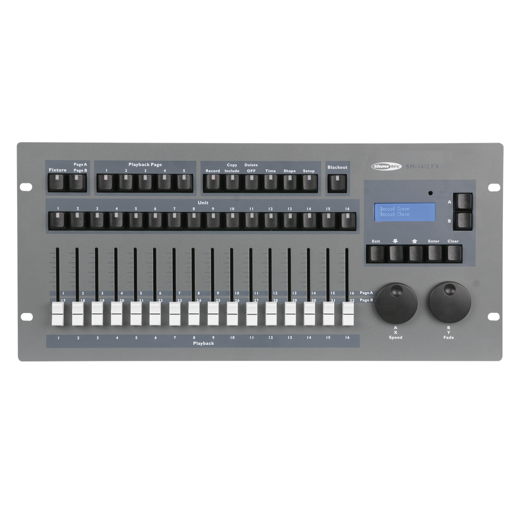 SM-16/2 FX SHOWTEC 32-KANAALS LICHTTAFEL MET SHAPE-ENGINE