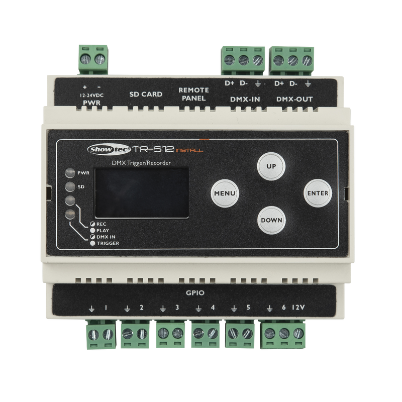 TR-512 Install Showtec Din-Rail DMX Recorder/Afspeelunit