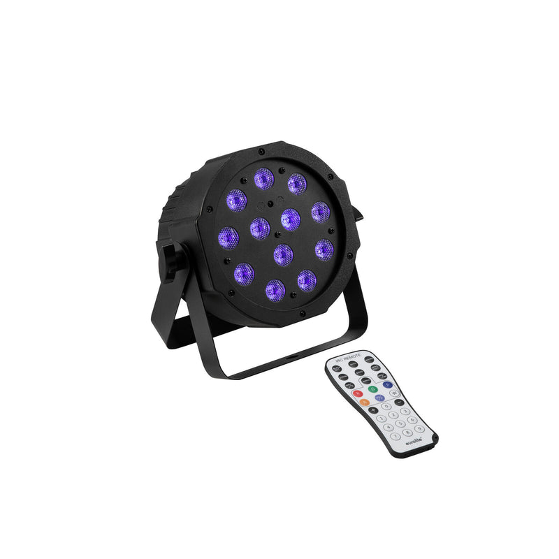SLS-12 UV FLOOR EUROLITE 12X1W LED BLACKLIGHT INCL REMOTE