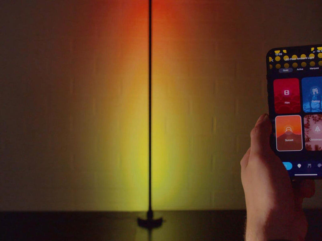 Smart Wi-Fi floor lamp Eurolite RGB+CCT App-controlled