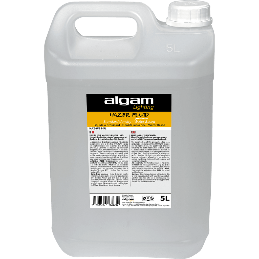 HAZ-WBS-5L Algam Lighting Haze Vloeistof Medium Waterbasis (5L)