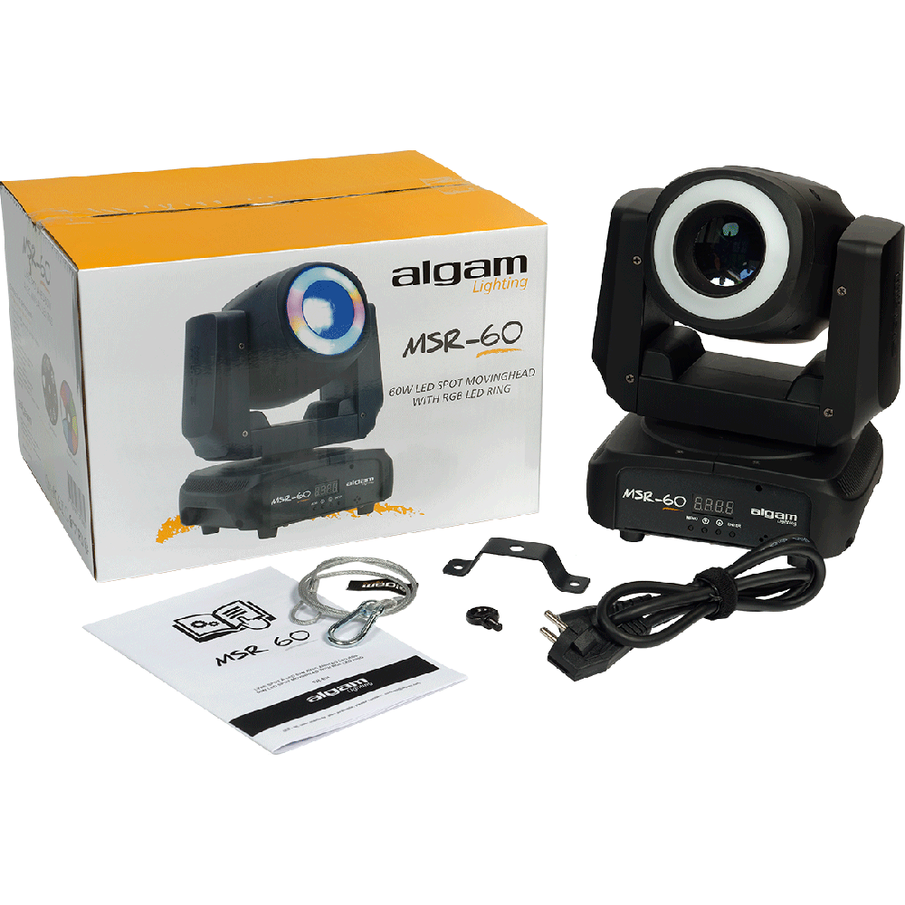 MSR60 ALGAM LIGHTING Movinghead Spot met Led Ring