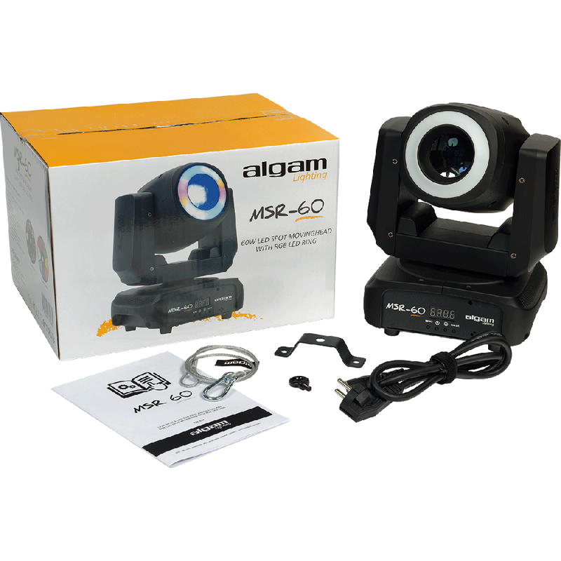 MSR60 ALGAM LIGHTING Movinghead Spot met Led Ring