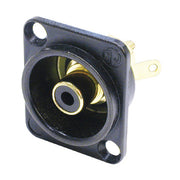 NF2D-B-2 RCA CHASSIS BLACK HOUSING D-SIZE BLACK NEUTRIK