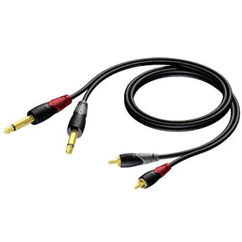 CLA631/1.5 2 X RCA MALE TO 2 X JACK MALE 1.5 M PROCAB